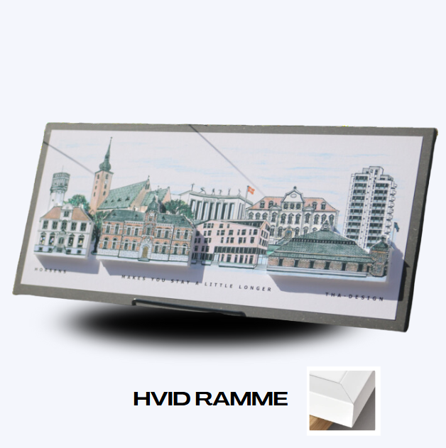 Håndtegnet 3D by-motiv Af Horsens