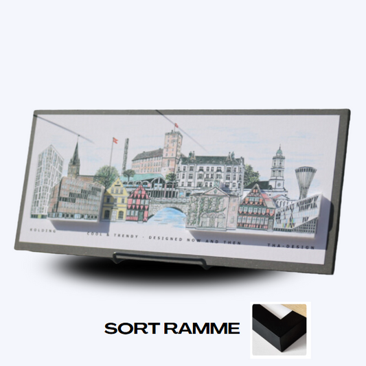 Håndtegnet 3D by-motiv Af Kolding