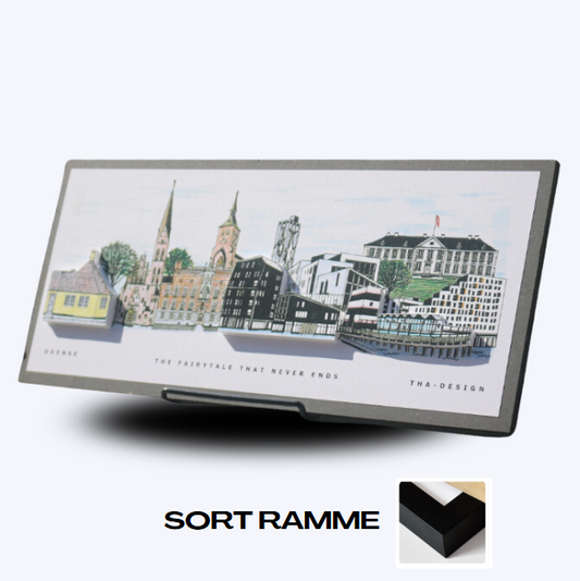 Håndtegnet 3D by-motiv Af Odense