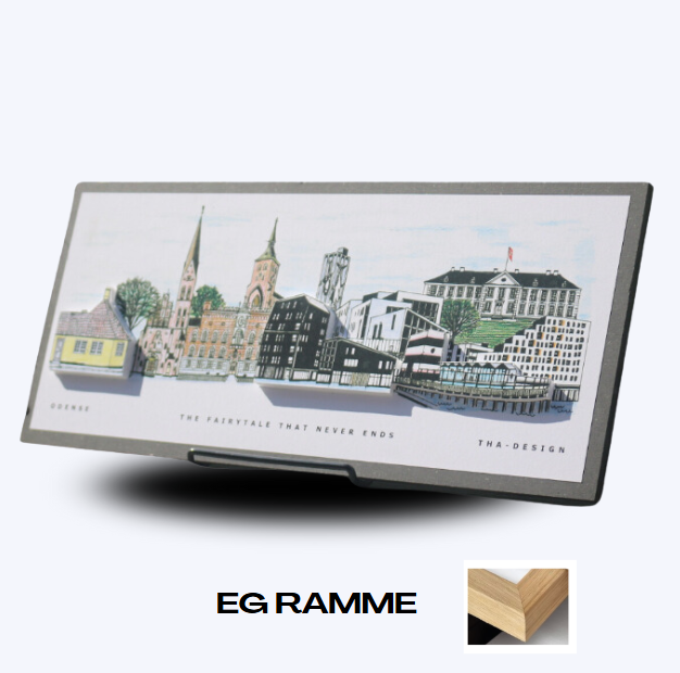 Håndtegnet 3D by-motiv Af Odense