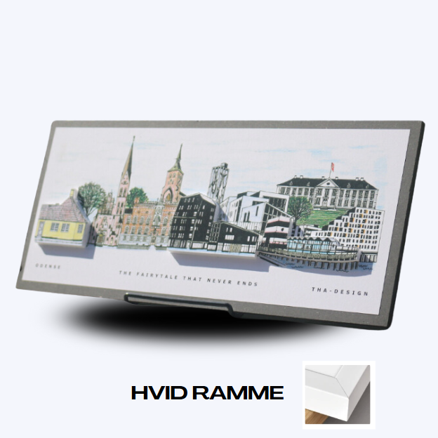 Håndtegnet 3D by-motiv Af Odense