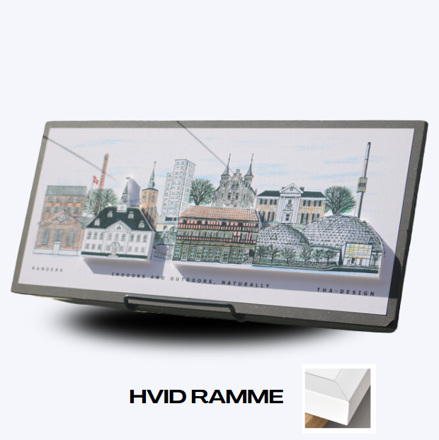 Håndtegnet 3D by-motiv Af Randers