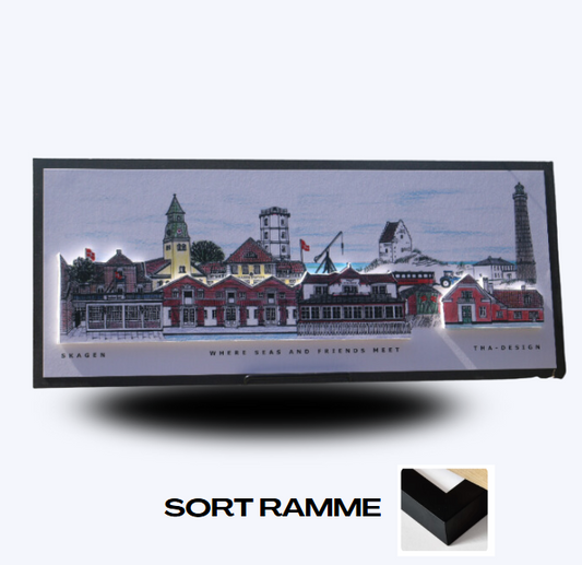 Håndtegnet 3D by-motiv Af Skagen