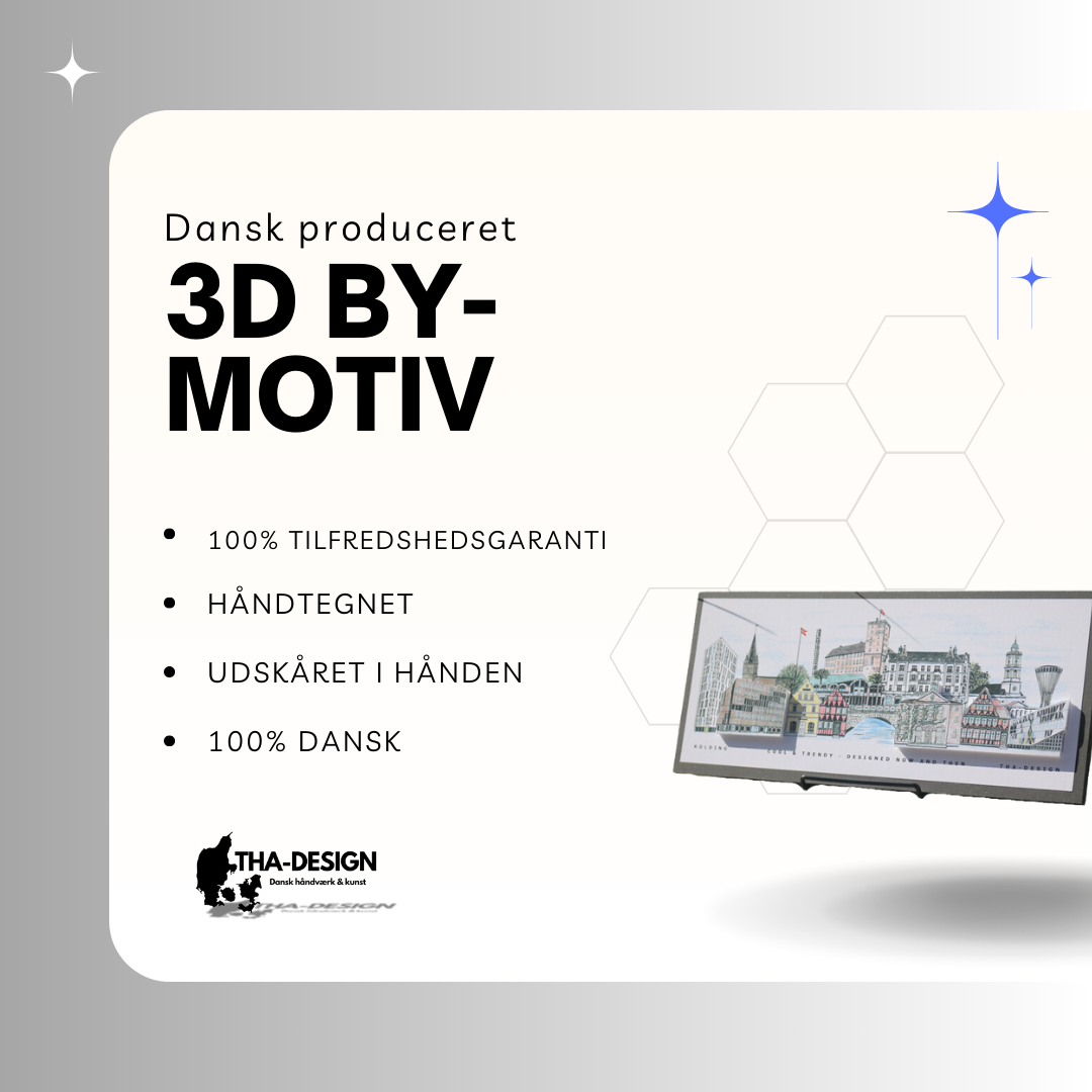 Håndtegnet 3D by-motiv Af Kolding