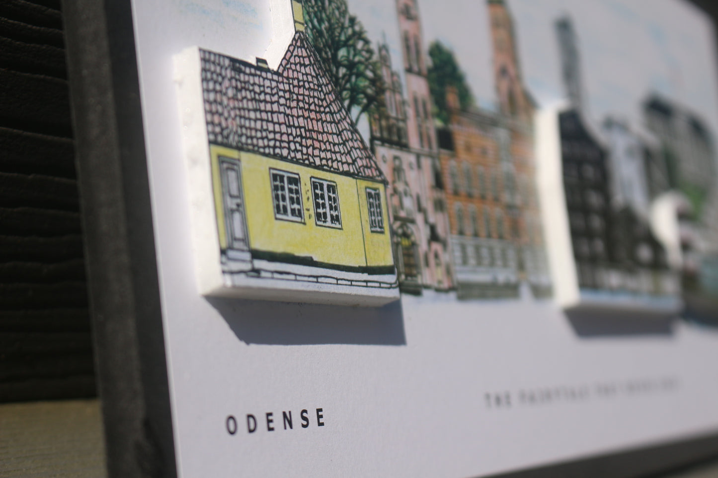 Håndtegnet 3D by-motiv Af Odense