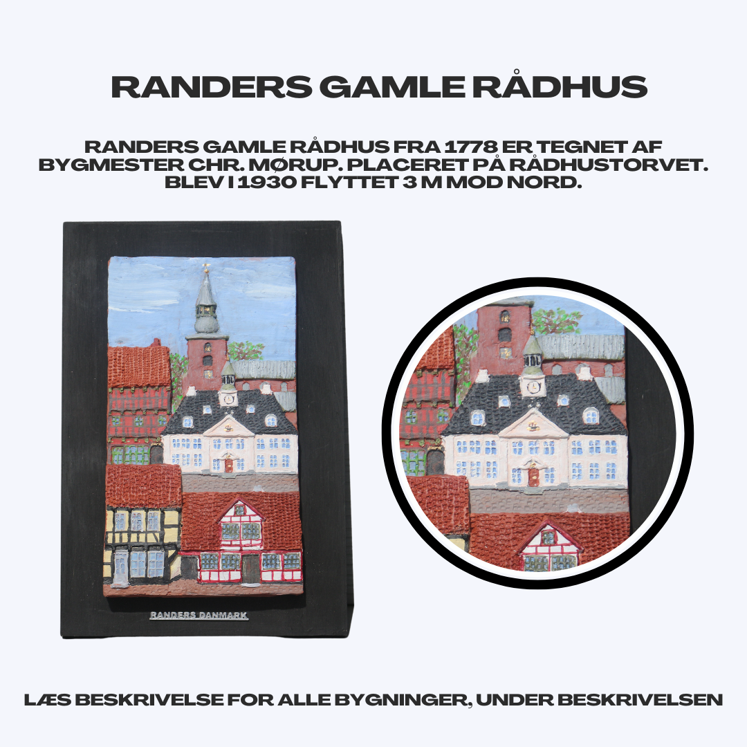 Håndmalet 3D Ler-Relief Af Randers