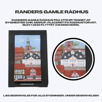 Håndmalet 3D Ler-Relief Af Randers