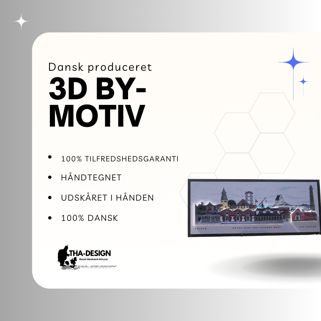 Håndtegnet 3D by-motiv Af Skagen