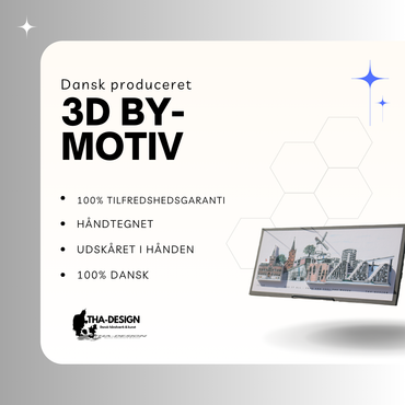 Håndtegnet 3D by-motiv Af Vejle