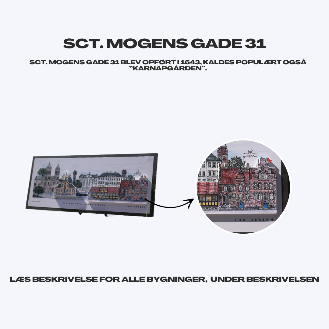 Håndtegnet 3D by-motiv Af Viborg